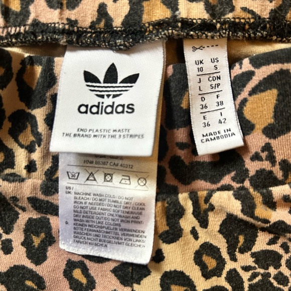Adidas Animal Print Leggings Sporty Streetwear Women’s Size Small - Picture 5 of 7
